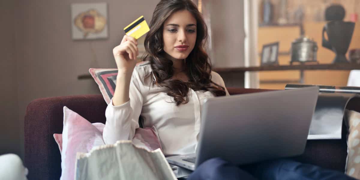 Woman Shopping Online from Home