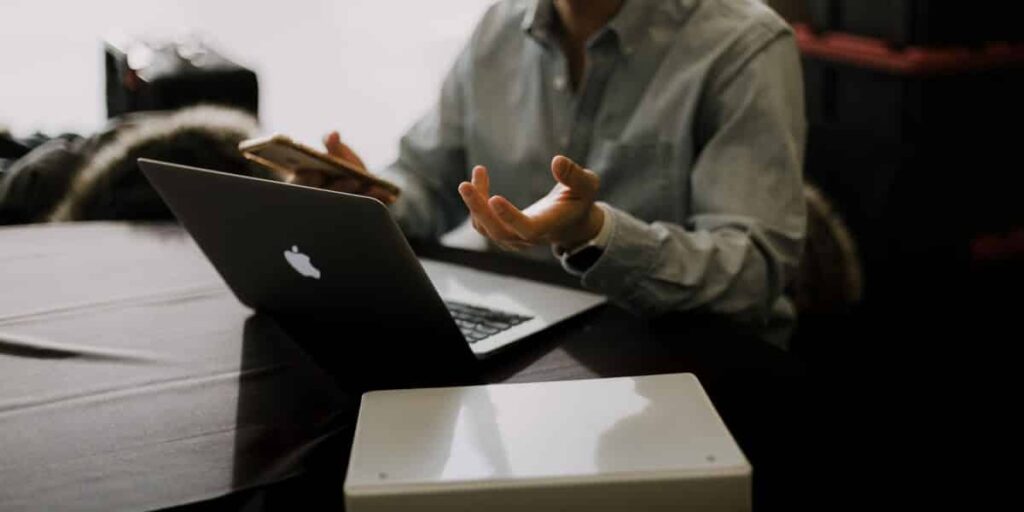 Man working on computer